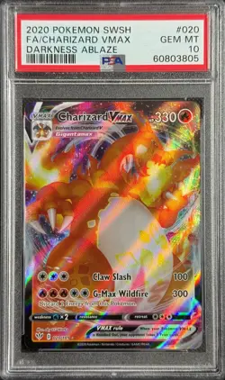 Pokemon Card Charizard Vmax 020/189 PSA 10 Darkness Ablaze - Image 1