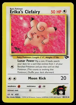 Pokemon Card Gym Challenge Erika's Clefairy 40/132 Uncommon - Image 1