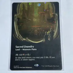 MTG Edge of Eternities - Sacred Foundry(Galaxy Foil) Rare 0377 NM - Image 1