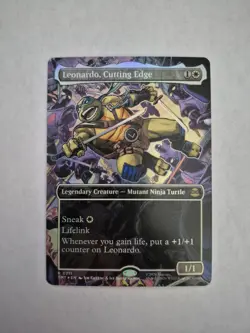Leonardo, Cutting Edge - Foil - Borderless Teenage Mutant Ninja Turtles MTG - Image 1