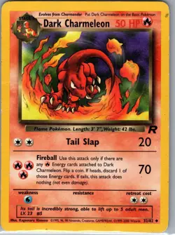 Dark Charmeleon 32/82 Team Rocket - Pokemon Card - Creased - Image 1