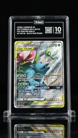 TAG 10 Celebi & Venusaur GX Full Alt Art SM167 Promo Pokemon #2 - Image 1