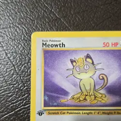 Pokemon TCG Meowth 56/64 Jungle Common 1st Edition Regular Basic 1999 English - Image 4