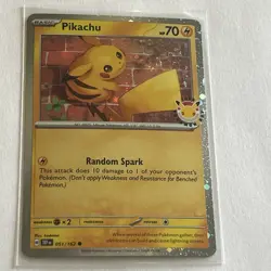 Pikachu 51/162 Stamped 2026 Pokemon Day 30th Anniversary Promo TCG - Image 2