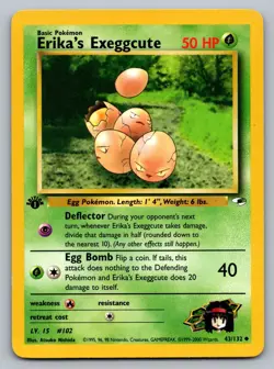 Pokemon TCG Gym Heroes Erika's Exeggcute (43) 043/132 1st Edition - Image 1