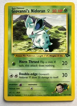 2000 Pokemon Gym Challenge Giovanni's Nidoran (M) #75/132 - Image 1