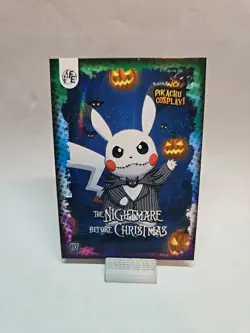 The Nightmare Before Christmas #117 Galaxy Holo-Electric Pikachu Cosplay Pokemon - Image 1