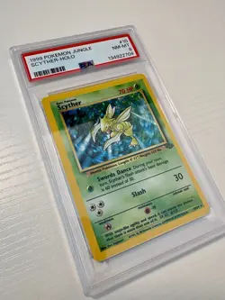 1999 Pokemon Jungle Scyther-Holo PSA 8 *BRAND NEW SLAB* - Image 4