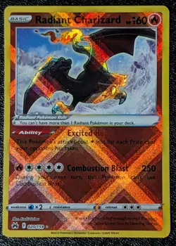 2023 Pokemon RADIANT CHARIZARD Crown Zenith 020/159 Radiant Rare NM - Image 1