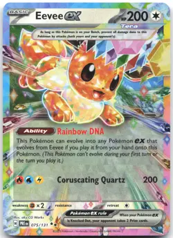 Eevee ex 075/131 Double Rare Prismatic Evolutions Pokemon Near Mint - Image 1