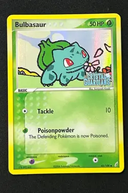 Pokemon TCG Bulbasaur 45/100 Stamped EX Crystal Guardians​ Reverse Holo LP - Image 1
