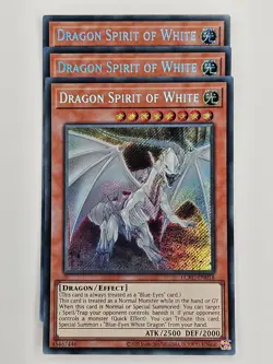 Yu Gi Oh - 3x LCKC-EN018 Dragon Spirit of White - Secret Rare - Image 1