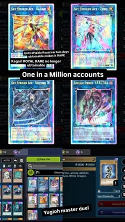 Yugioh master Duel SkyStriker deck + Unobtainable ROYAL RARE KAGARI 1 Of A Kind! - Image 1
