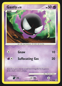 Gastly 64/99 Platinum Arceus Pokemon Card LP - Image 1