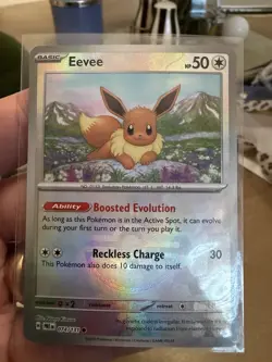 Eevee Master Ball Pattern 74/131 Prismatic Evolutions Pokemon card - Image 1