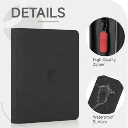 9 Pocket Trading Card Zip Binder, 360 Cards, Premium Exo-Tec Album Mater - Image 5