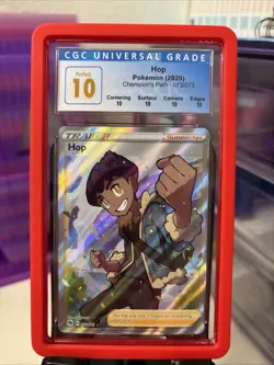 Hop Full Art Holo Trainer Champions Path 73/73 CGC PERFECT 10! Pokemon Card - Image 1
