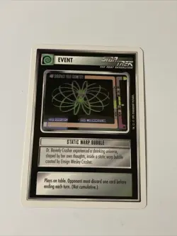 Star Trek CCG Event Static Warp Bubble Card - Image 1