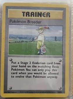 1st Edition Pokemon Breeder 76/102 Pokemon Base Set - Image 1