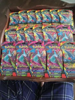 LOT OF 18 POKEMON TCG PHANTASMAL FLAMES ME02 SLEEVED BOOSTER PACKS NEW/SEALED - Image 1