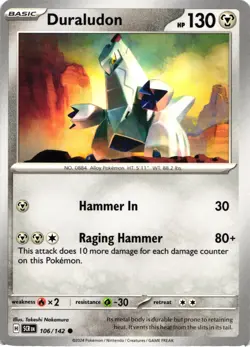 Pokemon Stellar Crown Duraludon Regular Common Card - Image 1