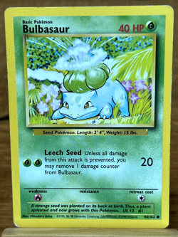 Pokemon TCG Bulbasaur 44/102 Base Set Common LP - Image 1