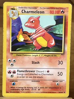 Pokemon TCG Charmeleon 26/102 Base Set Uncommon MP - Image 1