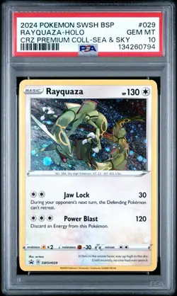 2020 Pokemon Rayquaza Holo #SWSH29 BSP Triple Blisters Pack Gem Mint PSA 10 - Image 1