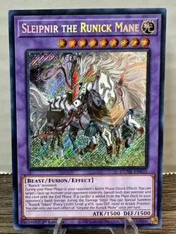 Yugioh Sleipnir the Runick Mane DUNE-EN035 Secret Rare 1st Edition - Image 1
