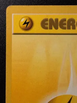 1st Edition Shadowless Lightning Energy 100/102 Base Set Pokemon Card Rare MP - Image 3
