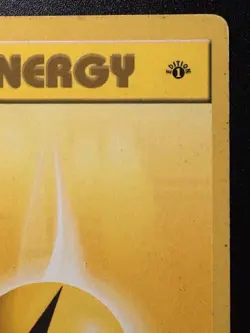 1st Edition Shadowless Lightning Energy 100/102 Base Set Pokemon Card Rare MP - Image 4