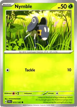 Pokemon Stellar Crown Nymble Regular Common Card - Image 1
