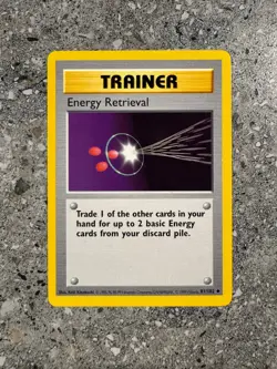 Pokemon TCG Cards SHADOWLESS Base Set Energy Retrieval 81/102 Uncommon EXC - Image 1