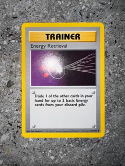 Pokemon TCG Cards SHADOWLESS Base Set Energy Retrieval 81/102 Uncommon EXC - Image 3