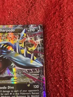 M Sharpedo EX XY200 XY Holo Pokemon Card Played - Image 2