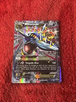 M Sharpedo EX XY200 XY Holo Pokemon Card Played - Image 5