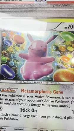 PSA 10 Gem Mint 2015 Pokemon Pikachu Ditto XY40 Black Star Promo Holo POP 1 - Image 2