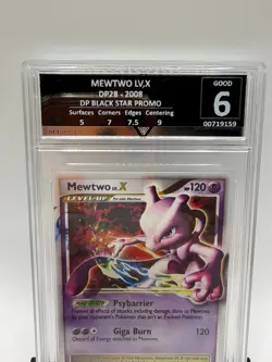 Mewtwo LV.X DP28 Black Star Promo – GetGraded 6 – Pokemon Slab - Image 3