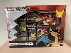 Pokemon TCG Celebrations Collection Lance's Charizard V Box 25th Sealed NEW 820650809392 - Image 1