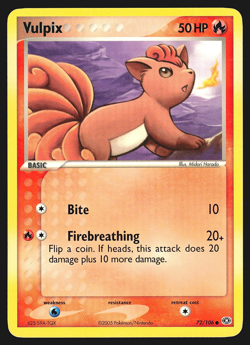 Vulpix 72/106 EX Emerald Pokemon Card LP - Image 1