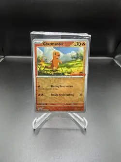 Charmander - 004/165 SEALED Reverse Holo Gamestop Stamped Promo Pokemon NM/MINT - Image 1