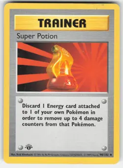 Super Potion 90/102 Uncommon Base Set Pokemon MP 1st edition - Image 1