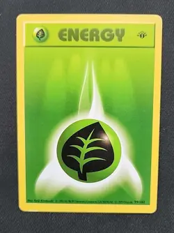 Pokemon TCG Base Set 1st Edition Shadowless - Grass Energy 99/102 - Image 1