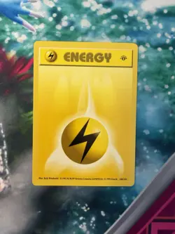 Pokemon Lightning Energy 100/102 1st Edition Shadowless Base - Image 3
