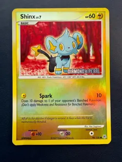 2007 Pokemon Diamond & Pearl 98 Shinx Reverse Holo Butler King Collection - Image 1
