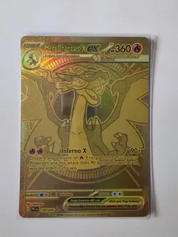 Mega Charizard X ex Gold Hyper Rare 130/094 Pokemon Phantasmal Flames - Image 1