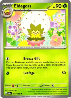 Pokemon Stellar Crown Eldegoss Regular Uncommon Card - Image 1
