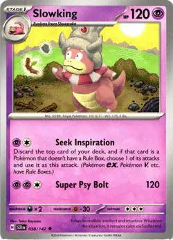 Pokemon Stellar Crown Slowking Regular Uncommon Card - Image 1