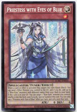 Priestess with Eyes of Blue Secret Rare Legendary Collection Kaiba LCKC-EN016 NM - Image 1