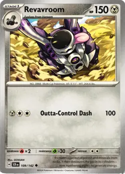 Pokemon Stellar Crown Revavroom Regular Uncommon Card - Image 1